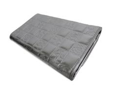 CHANEL Silver Metallic Pewter Lambskin Leather Charm Symbols No. 5 Wallet In Box