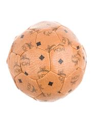 MCM Rare Limited Edition FIFA World Cup Brown Cognac Leather Logo Soccer Ball