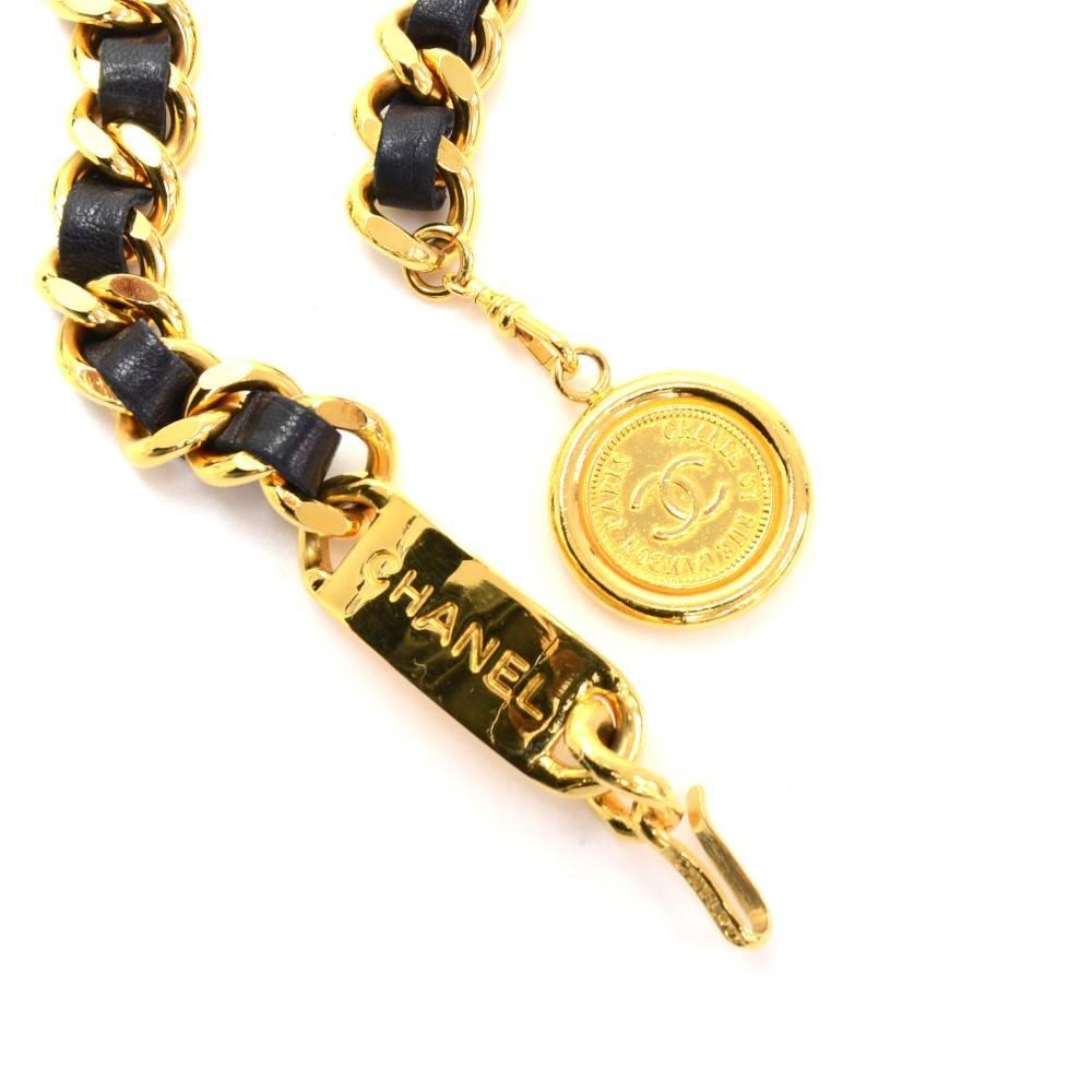 black belt with gold chain