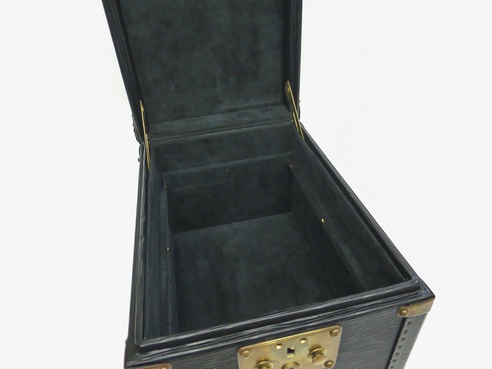 Louis Vuitton Rare Black Epi Leather Gold HW Vanity Jewelry Travel Bag Case 1