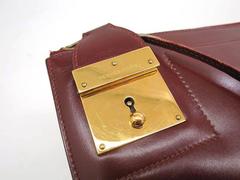 Hermes Red Rouge H Box Calf Leather Gold Hardware Envelope Evening Clutch Bag