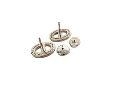 Hermes Sterling Silver Round Stud Earrings in Box