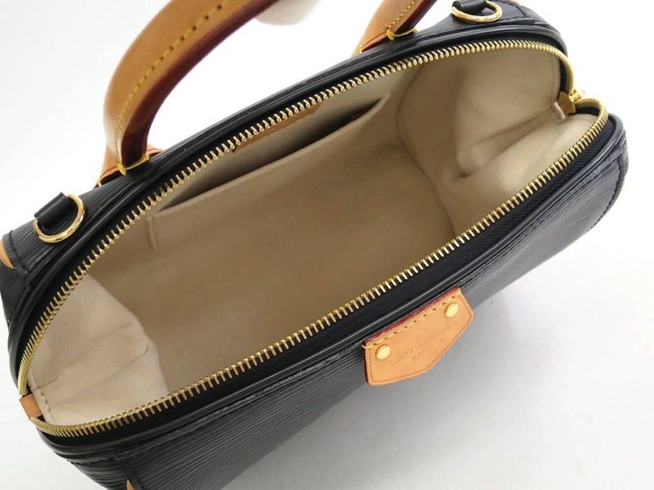 Louis Vuitton Black Epi Leather Doc BB Top Handle Satchel Bag with Accessories 1