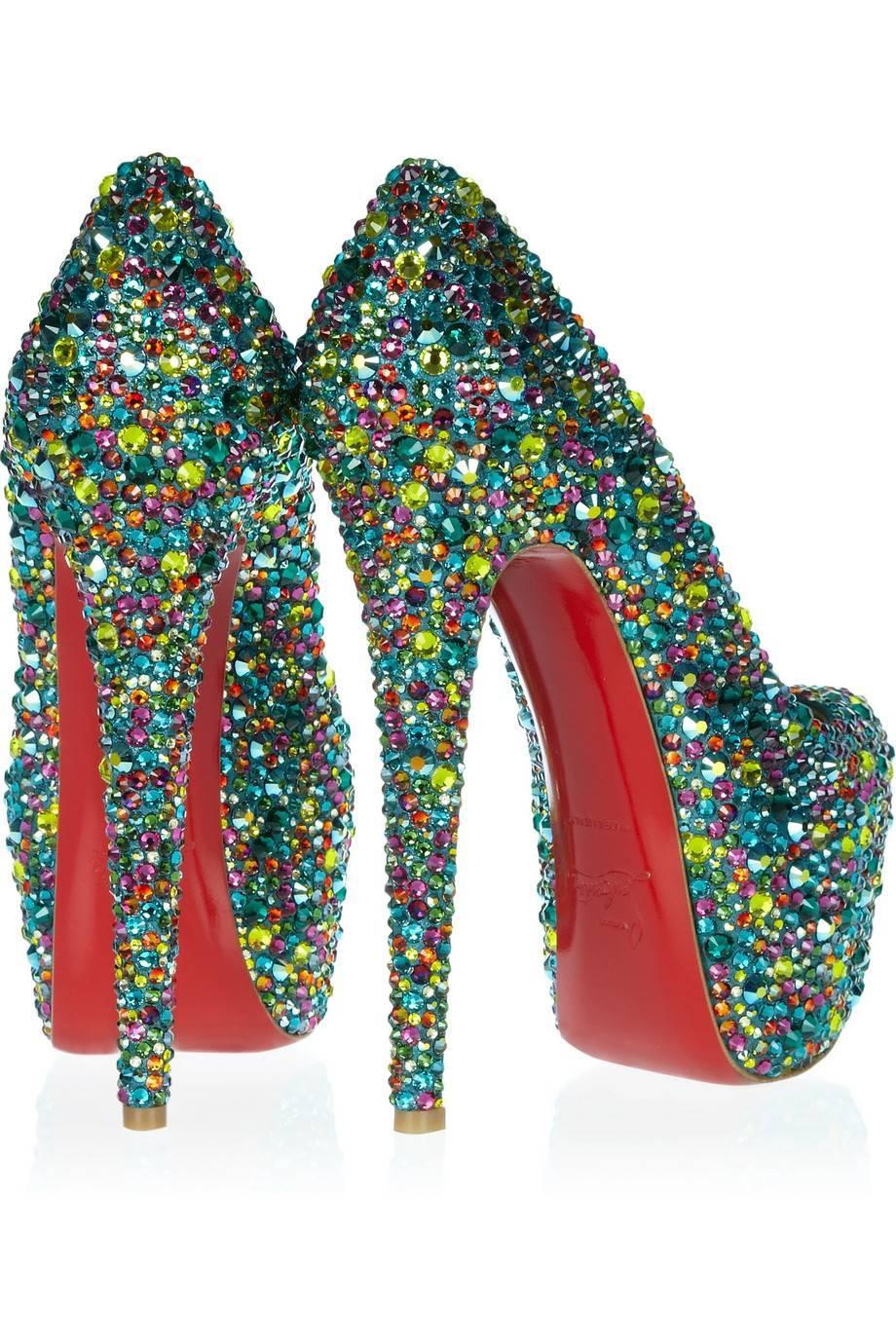 louboutin heels crystals