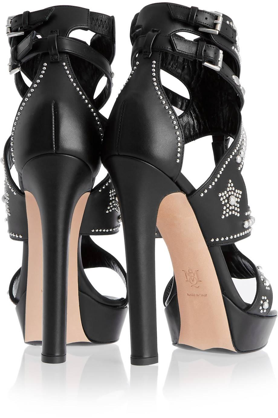 studded platform heels