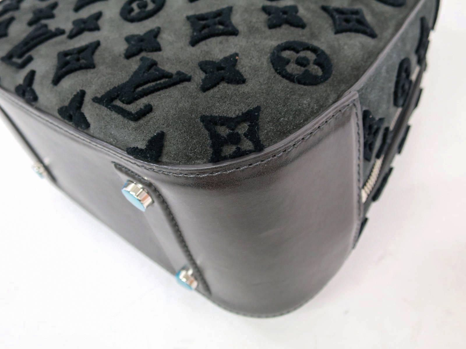 Women's Louis Vuitton Limited Edition Black Monogram Cube Top Handle Satchel Bag 