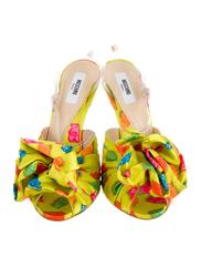 Moschino Couture NEW Yellow Multi Satin Candy Bow High Heels Sandals in Box