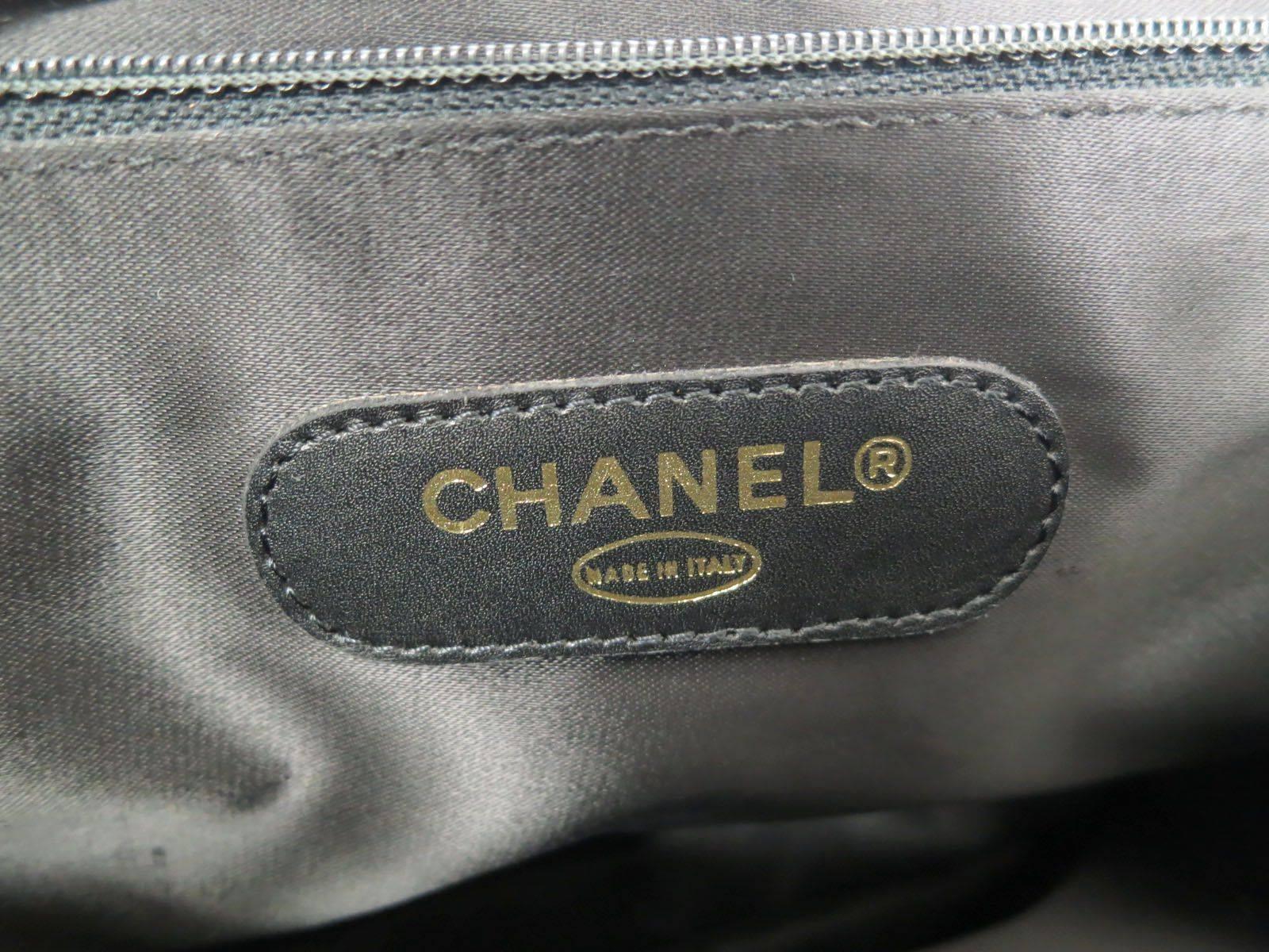 Chanel RARE Black Caviar Supermodel Overnight XL Weekender Shoulder Tote Bag 1