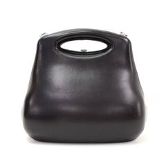 Chanel Rare Limited Edition Black Lambskin Leather Butt Evening Shoulder Bag
