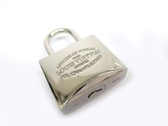 Louis Vuitton Palladium Silver Cadena Lock and Key Keychain Bag Charm in Box