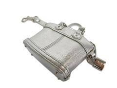 Louis Vuitton Silver Metallic Lockit Mini Handbag Keychain Bag Charm in Box