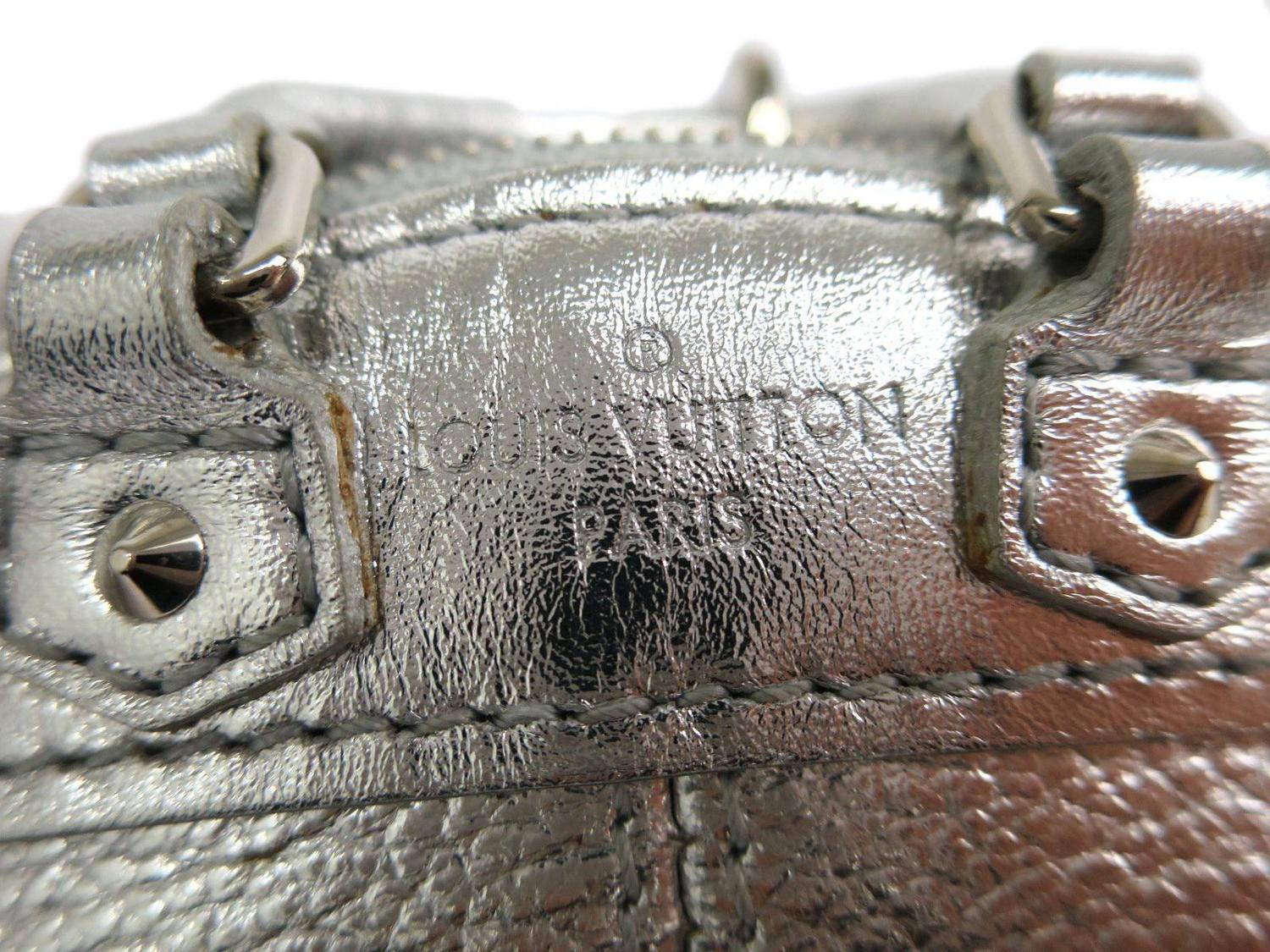 Louis Vuitton Silver Metallic Lockit Mini Handbag Keychain Bag Charm in Box at 1stdibs