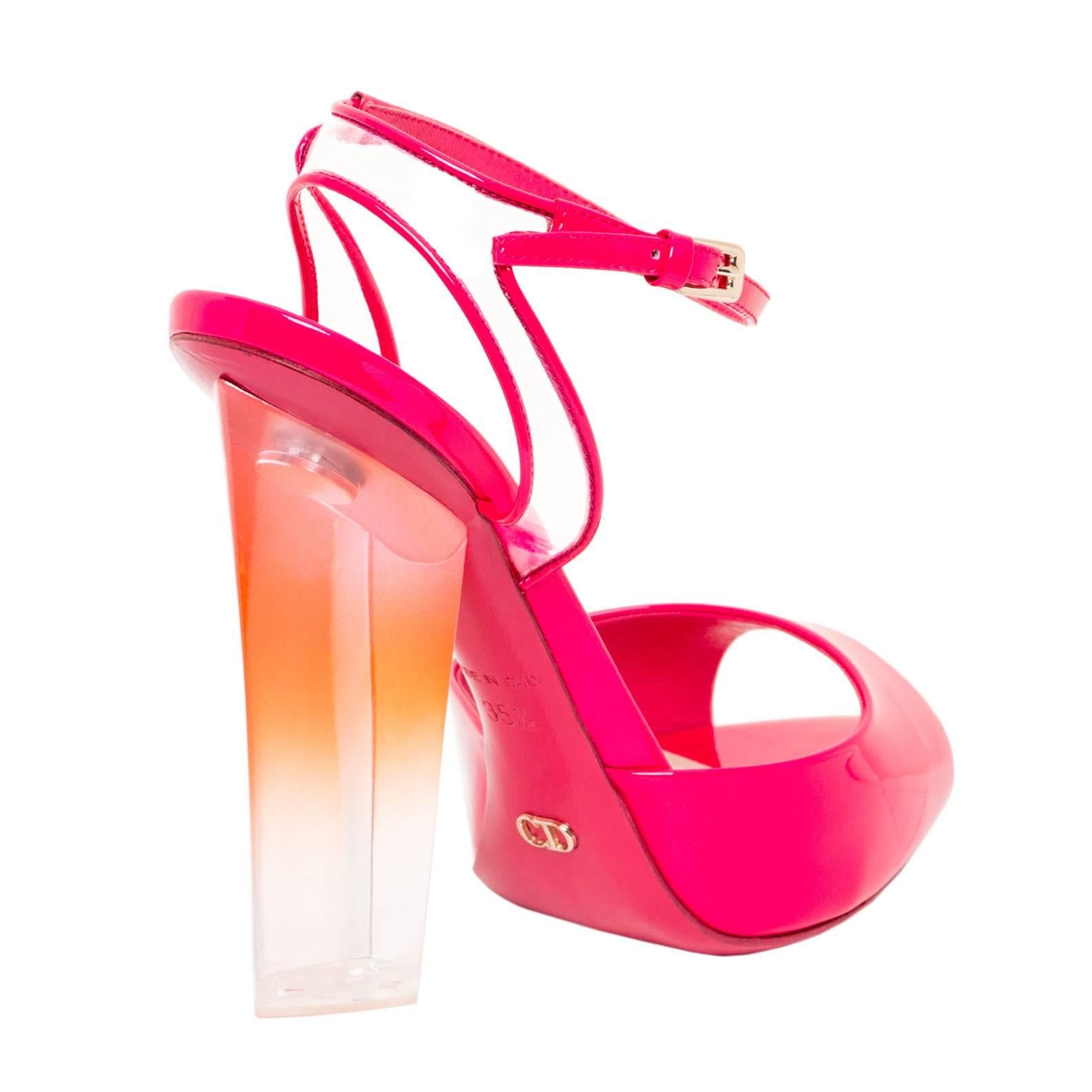 pink pvc heels