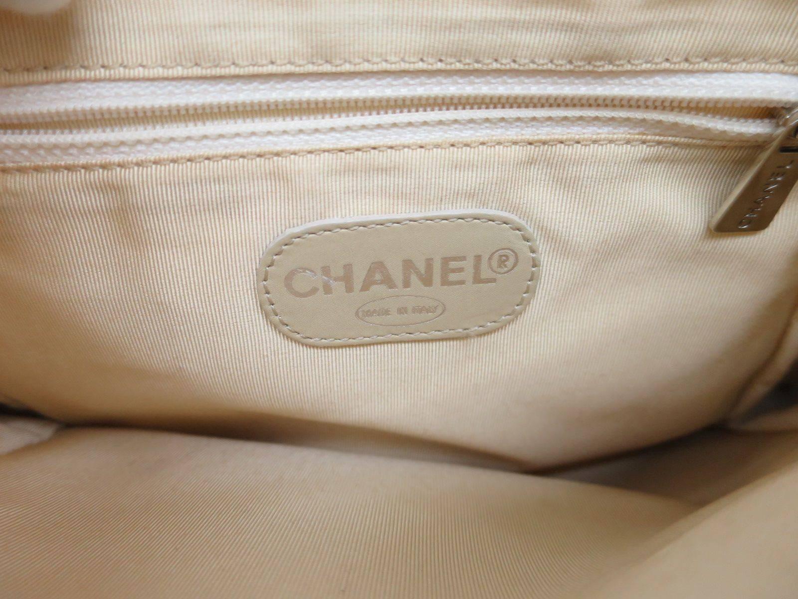 Women's Chanel Rare Cream Nude Caviar Leather Silver CC Hardware Backpack Bag