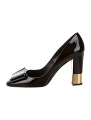 Valentino NEW & SOLD OUT Black Patent Leather Gold Heel Pumps in Box