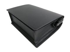Burberry Black Leather Palladium Men's Attache Briefcase in Box
