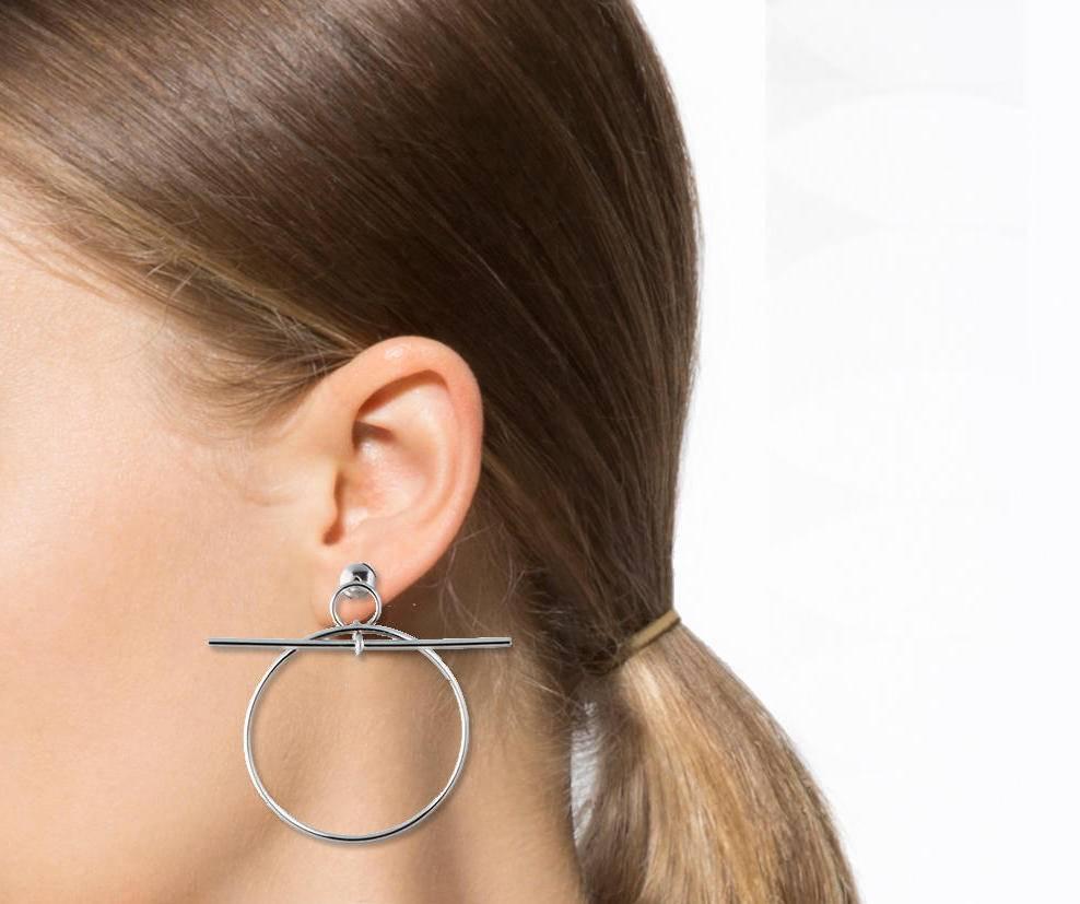 hermes hoop earrings
