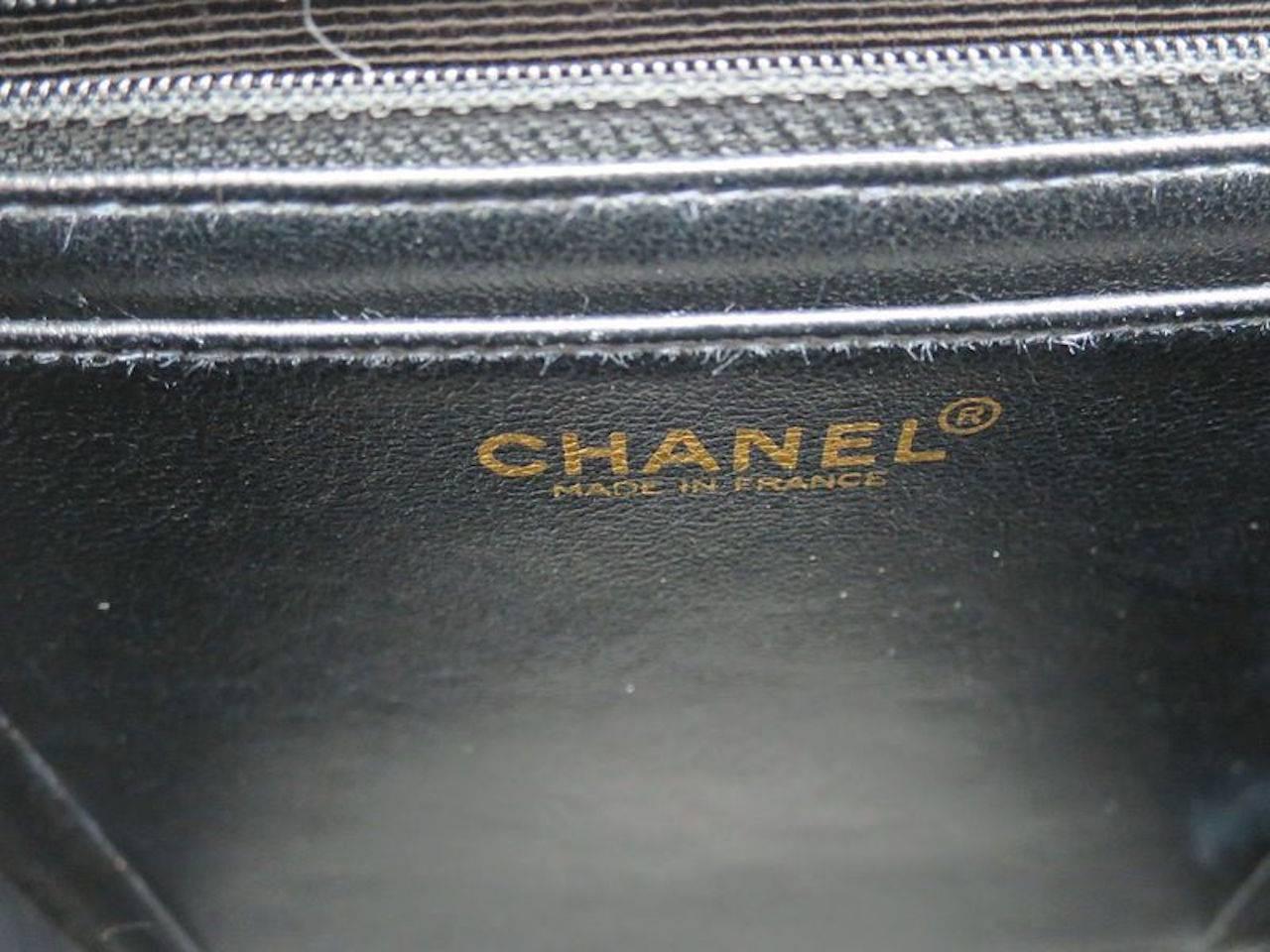 Chanel Black Caviar Leather Gold Kelly Style Box Top Handle Satchel Bag in Box 2