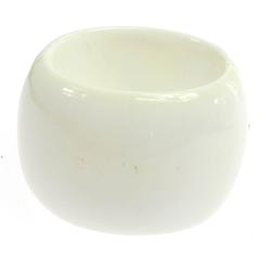 Chanel Ivory Black Bulls Eye CC Logo Wide Cuff Bangle Arm Bracelet