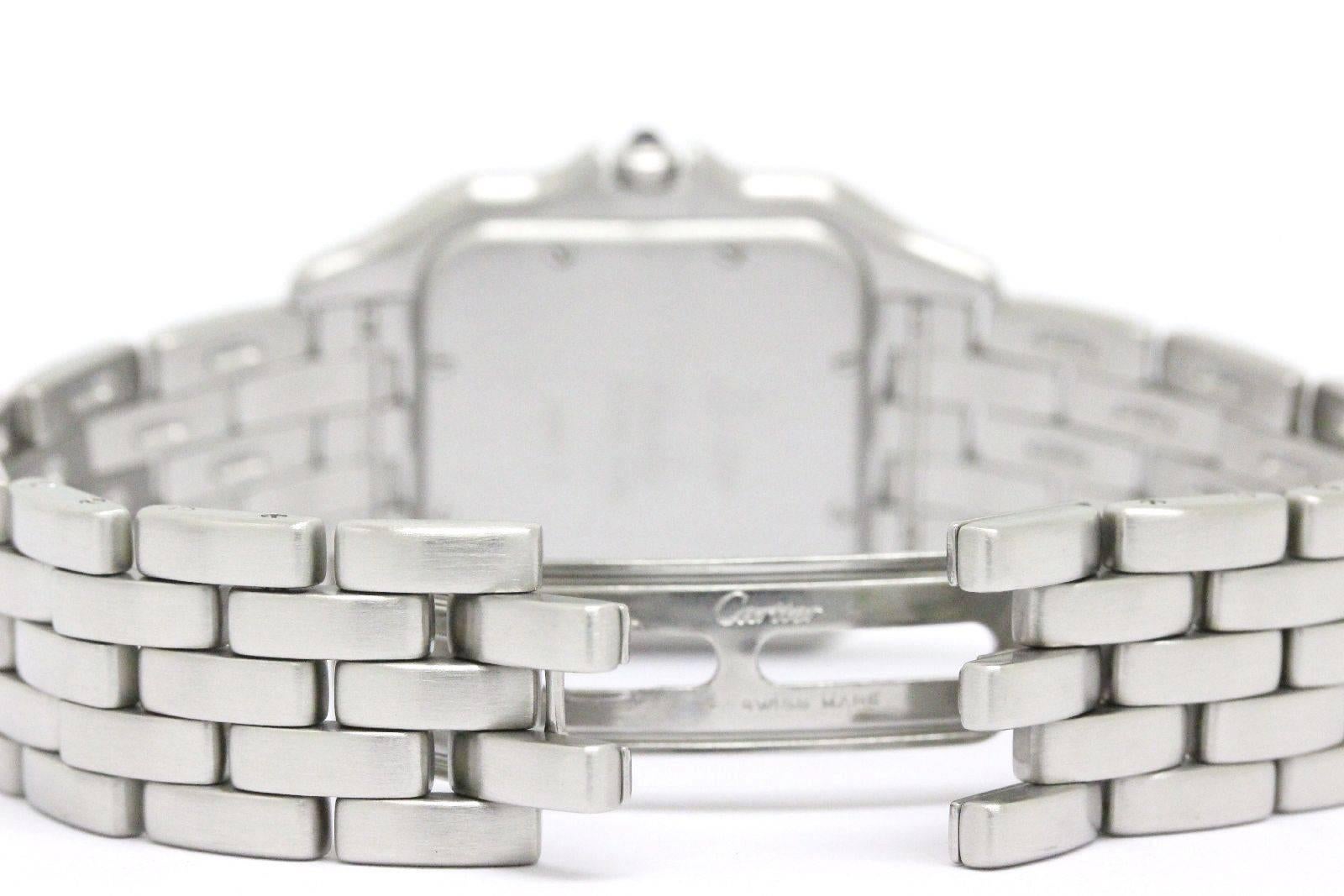 Cartier Panthere Datejust Stainless Steel Chain Link Mid Size Watch in Box 1