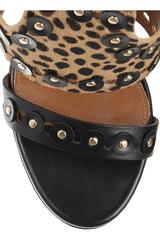 Aquazzura NEW & SOLD OUT Hair Leather Laser Cut High Heels Sandals in Box