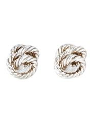 Hermes Sterling Silber geflochtene Seil Herren Manschettenknöpfe Schmuck in Box