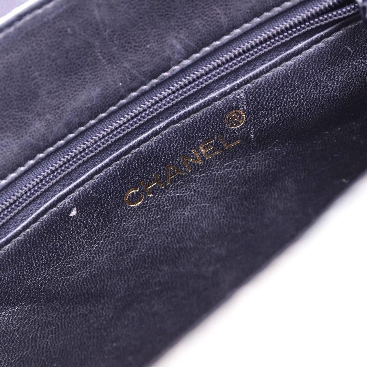 Chanel Vintage Colorblock Hemp Lambskin CC Evening Crossbody Shoulder Bag 4