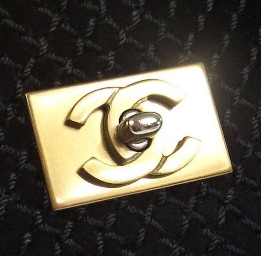 CURATOR'S NOTES

Chanel Black Suede Cross Stitch Gold Hardware Turnlock Shoulder Flap Bag  

Suede
Gold hardware
Made in France
Date code 12363111
Measures 8.7" W x 7" H x 2" D 
Shoulder strap 22"
Includes original Chanel