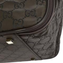 Gucci Chocolate Gucci Monogram CarryAll Duffle Luggage Travel Bag W/Accessories