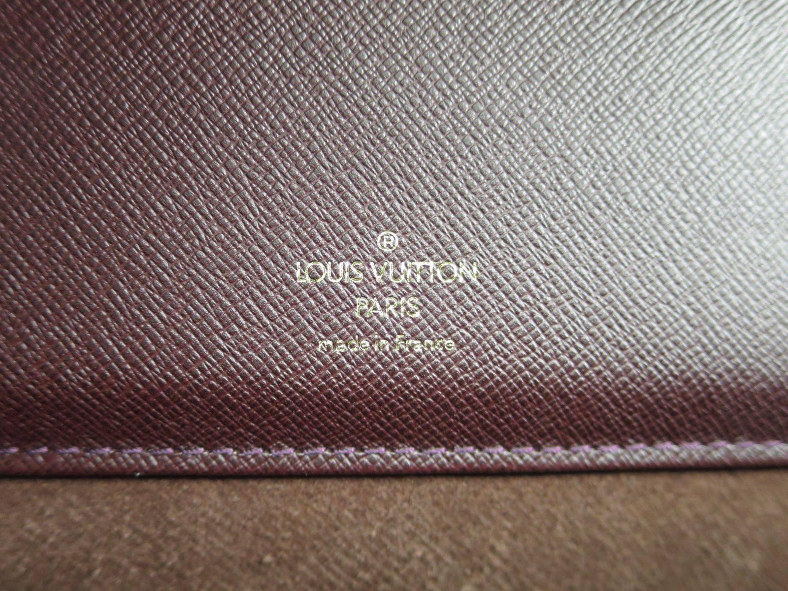 Louis Vuitton Brown Leather Gold Slide Lock Men's Briefcase Attache Business Bag 2