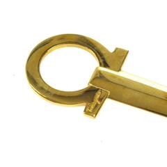Salvatore Ferragamo Gancini Logo Gold Paper Letter Opener Knife in Box