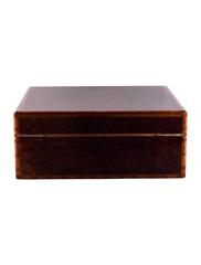 Hermes RARE Cognac Brown Lacquer Wood Men's 'H' Cigar Humidor Storage Box Case