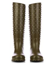 Saint Laurent NEW & SOLD OUT Crystal Rubber Welly Rain Knee Boots in Box