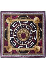 Versace NEW Lila Gold Schwarz Multi Color Medusa Kopf Kette Seidenschal in Box