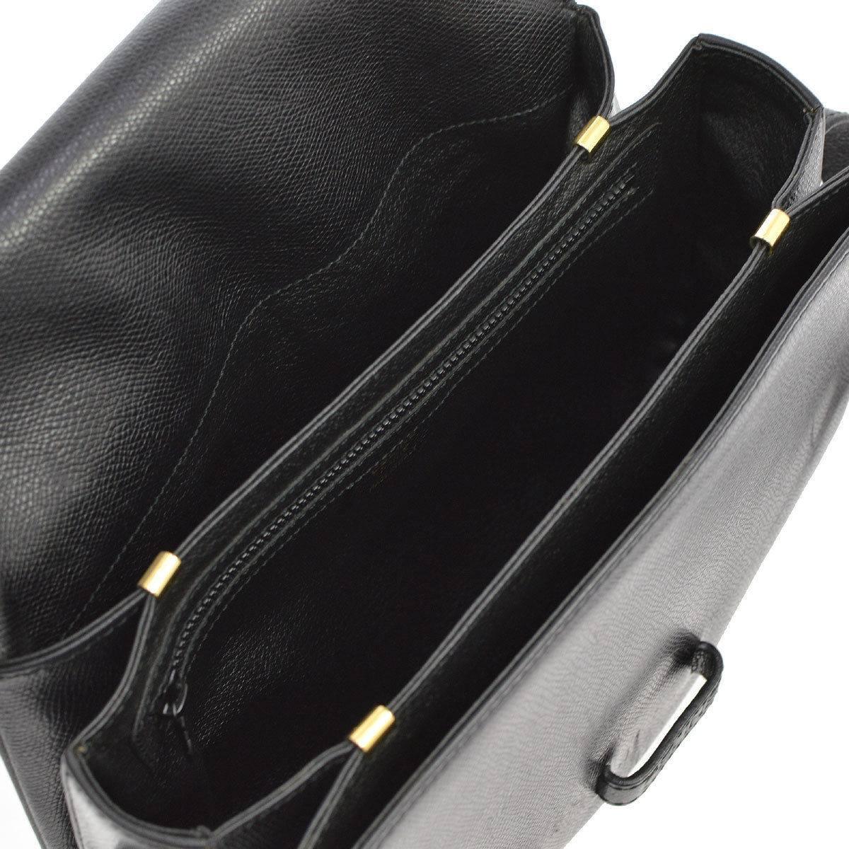 Celine Black Leather Box Flap Bag 2