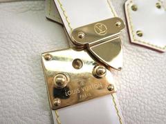 Louis Vuitton Winter White Ivory Leather Gold Doctor Top Handle Satchel Bag