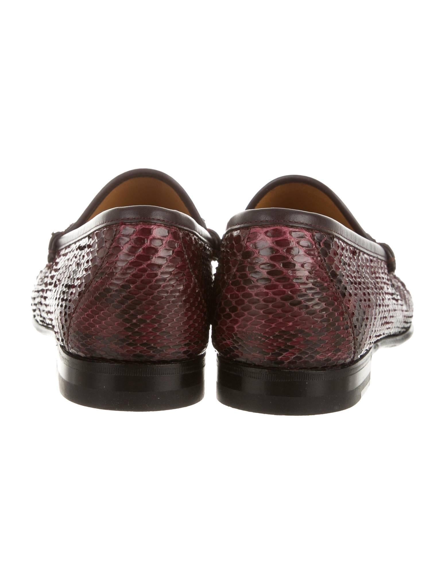 gucci snakeskin loafers