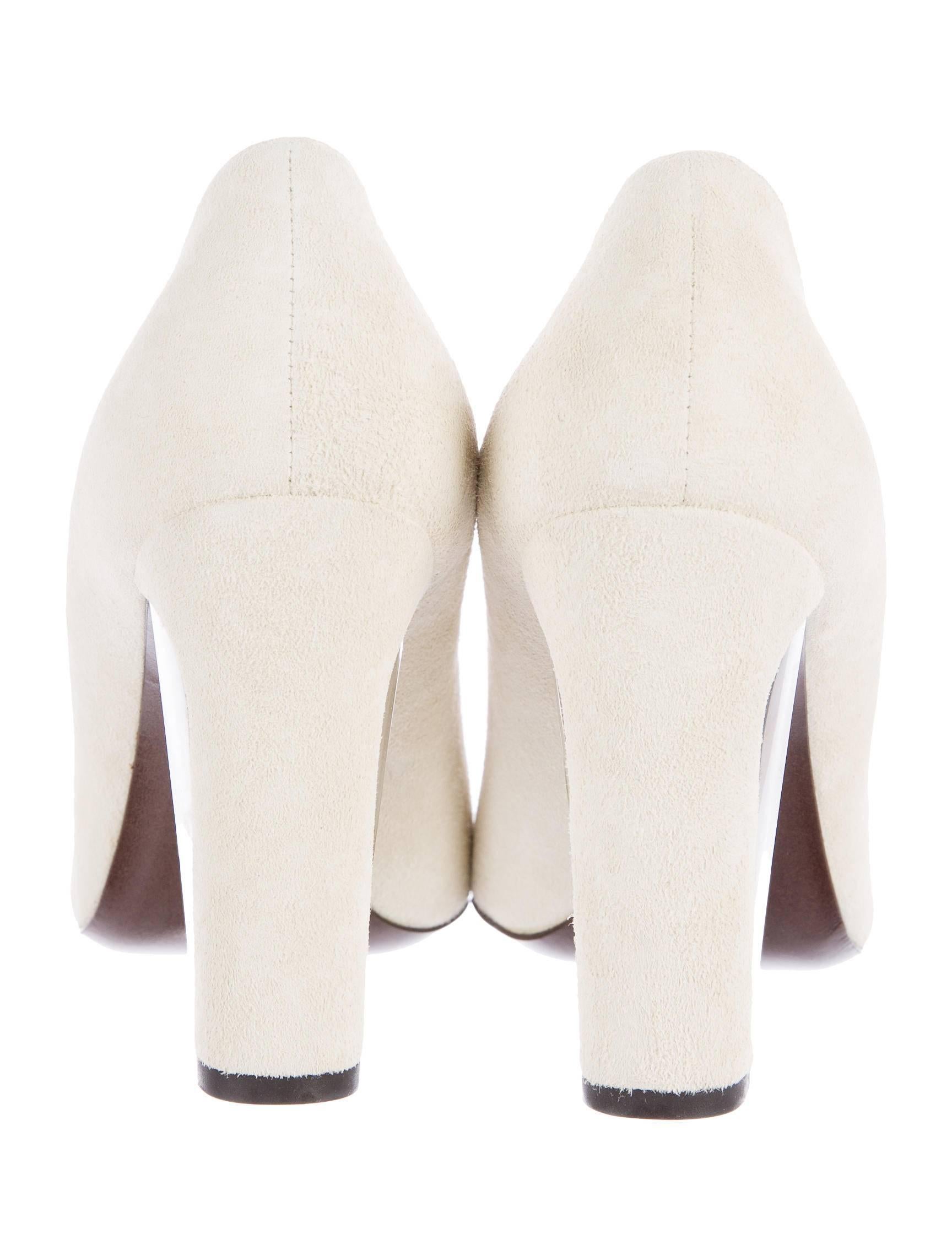 white suede heels