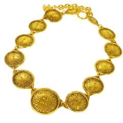Chanel Vintage Gold Chanel Paris Rue Cambon 31 Multi Coin Charm Necklace 11