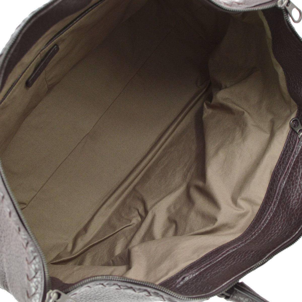 Bottega Veneta Leather Men's Women's Overnight Weekender Carryall Travel Bag 1