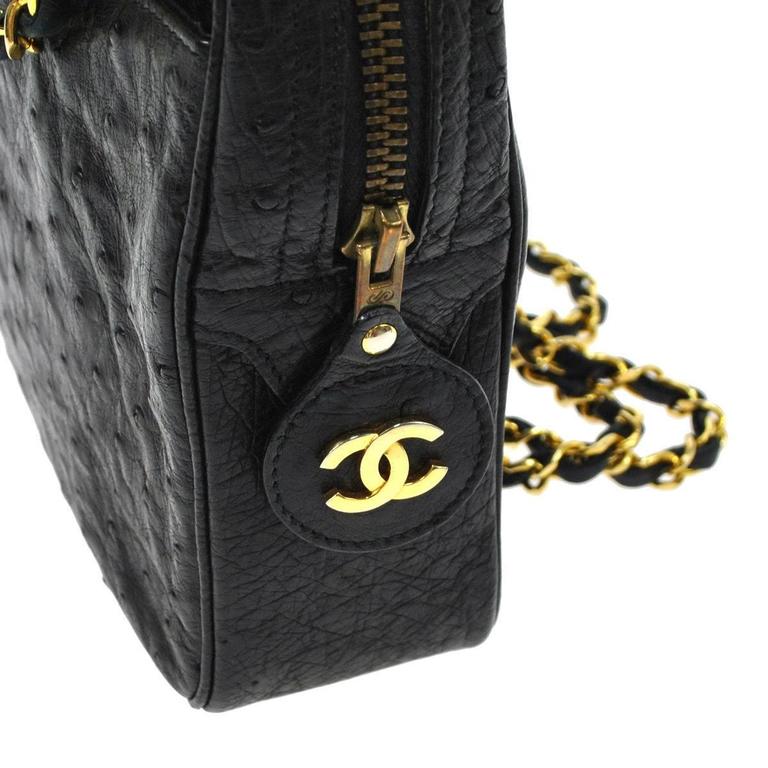 Authentic Chanel Vintage Rare Black Ostrich XL Camera – Marta's of Raleigh