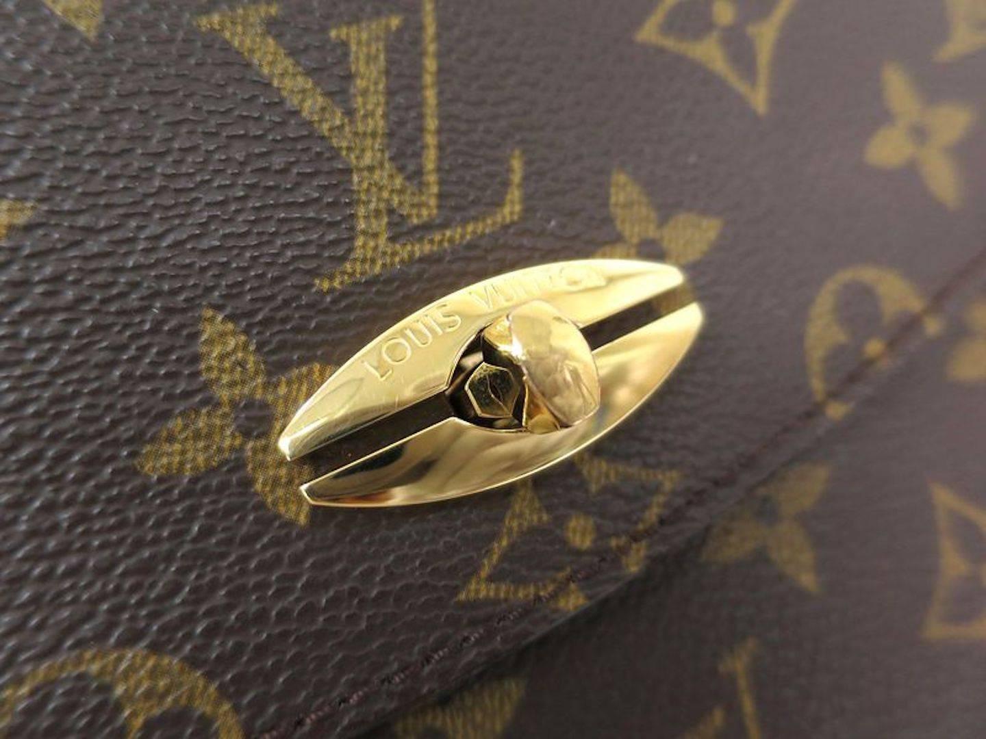 Louis Vuitton Vintage Kelly Style Gold Abend Top Handle Satchel Tasche (Schwarz)