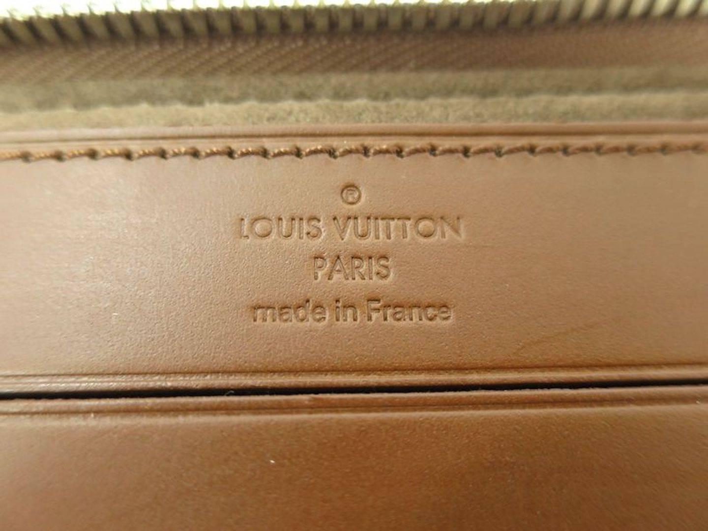 Louis Vuitton Cognac Leather Silver Men's Travel Attache Tech Business Case Bag 1