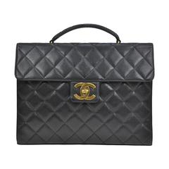Chanel Caviar Leather Carryall Business Top Handle Travel Brief Briefcase Bag
