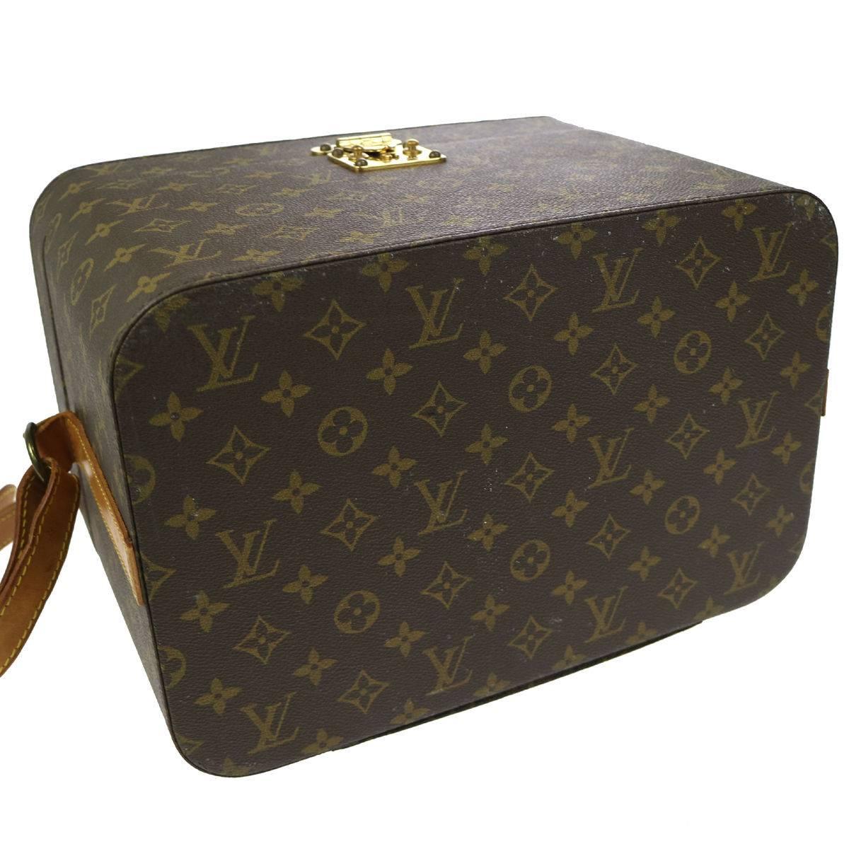 Louis Vuitton Rare Large Monogram Travel CarryOn Vanity Storage Shoulder Bag  1