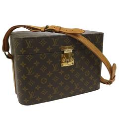 Retro Louis Vuitton Rare Large Monogram Travel CarryOn Vanity Storage Shoulder Bag 