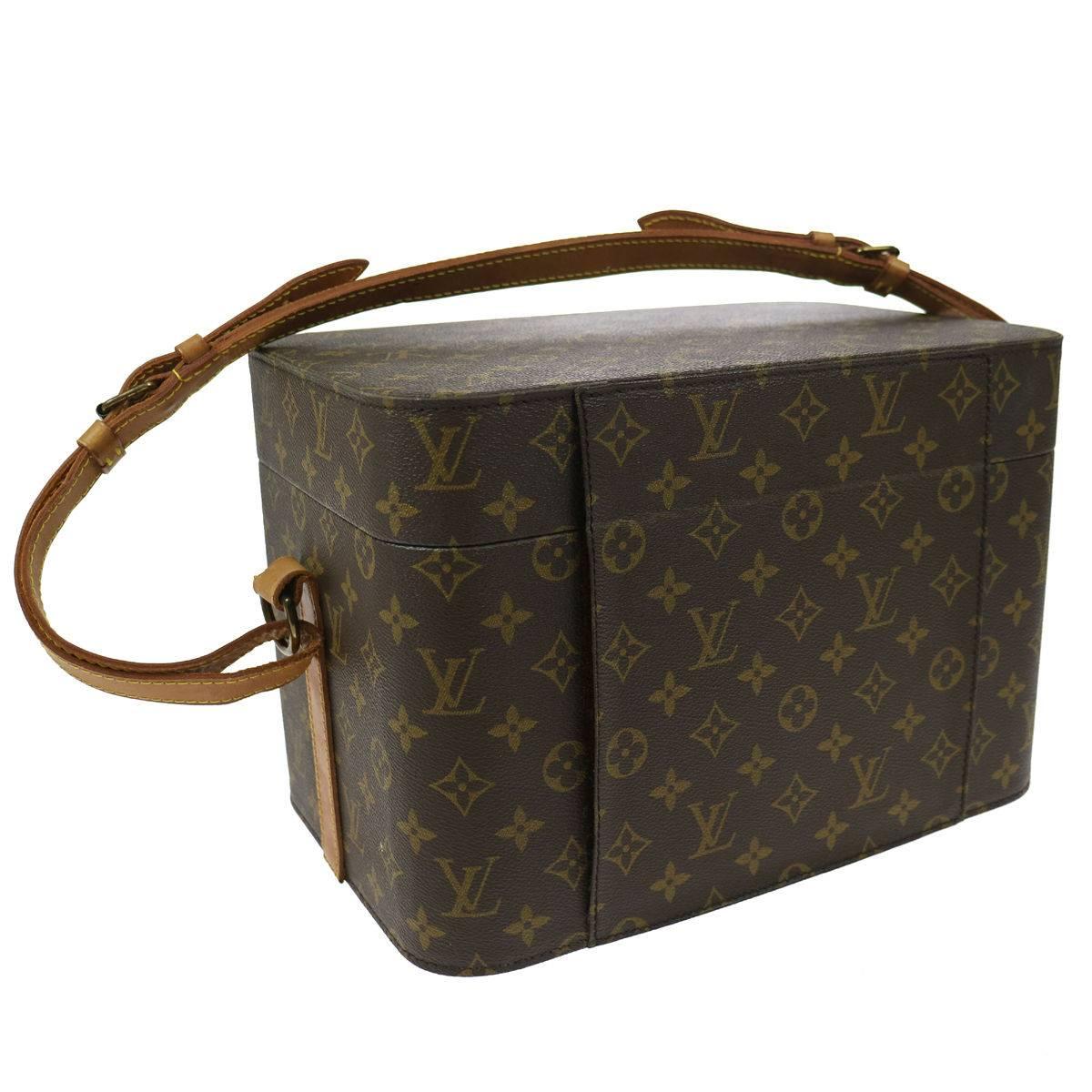 Women's Louis Vuitton Rare Large Monogram Travel CarryOn Vanity Storage Shoulder Bag 