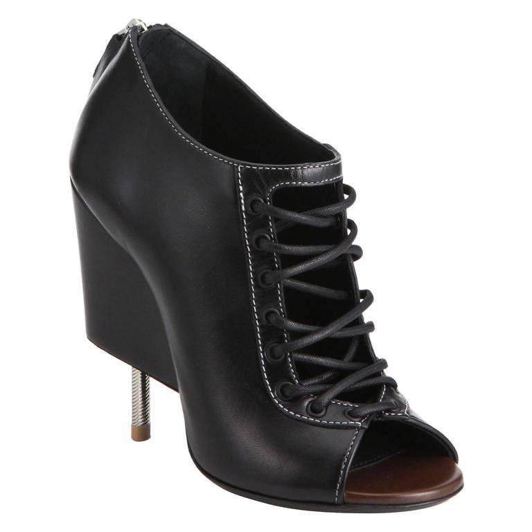 Givenchy NEW & SOLD OUT Runway Black Leather Heels Ankle Booties in Box
