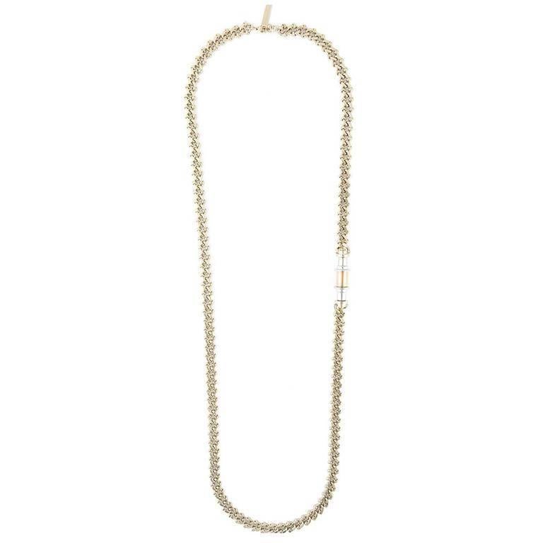 Givenchy Runway Gold Chain Link Long Drape Necklace  