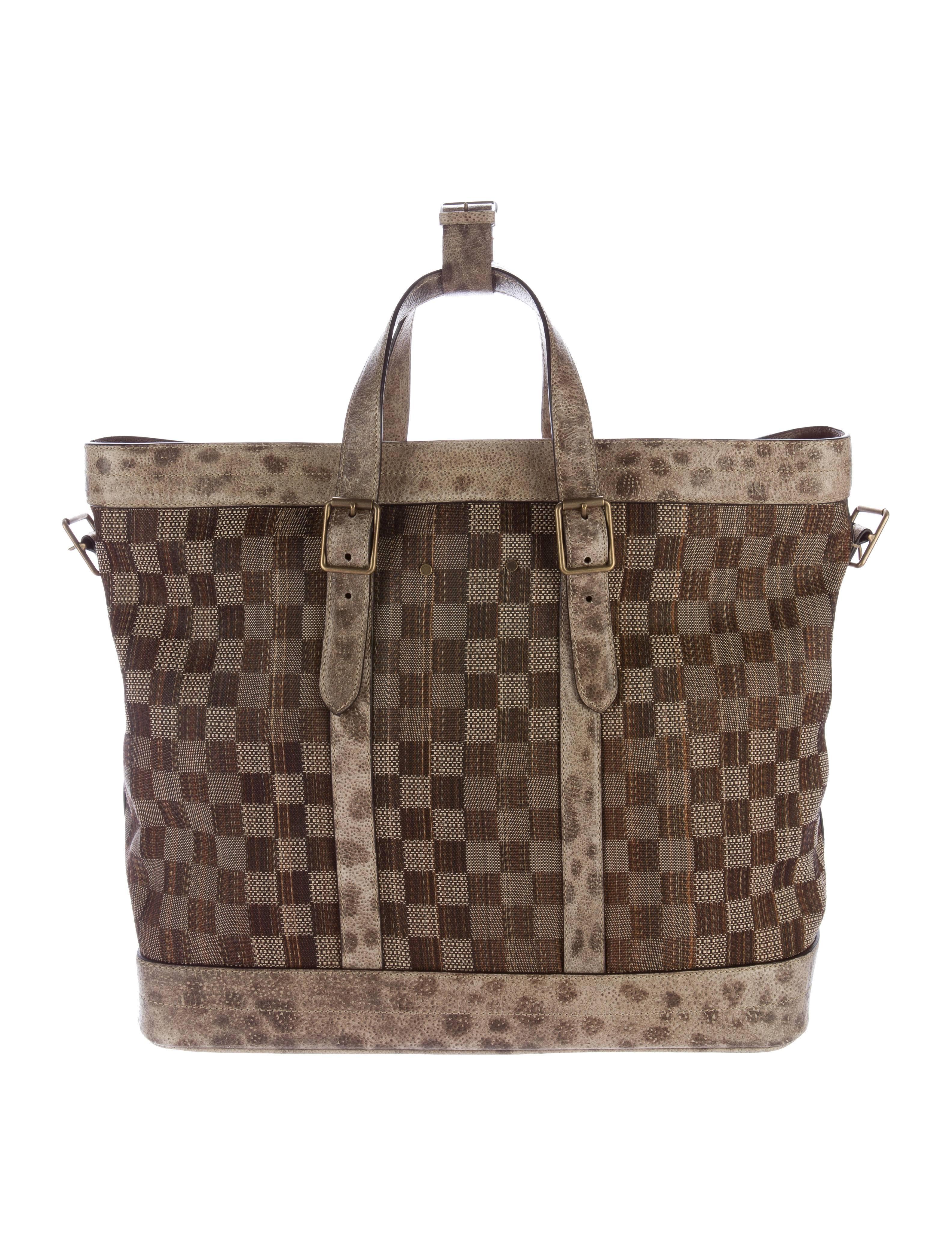 Men's Louis Vuitton NEW RARE LTD ED. Large Brown Leather Travel Weekender CarryAll Bag